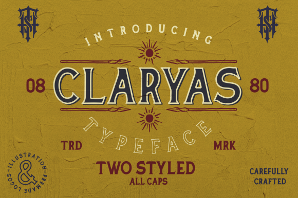 Claryas: A Bold Vintage Display Font for Marketers