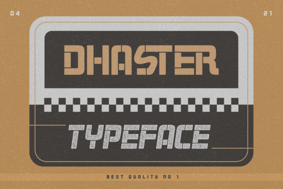 Dhaster: A Bold and Robotic Display Font for Web Design