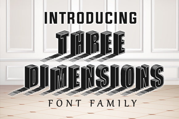 Three Dimensions: A Bold 3D Display Font for Web Design