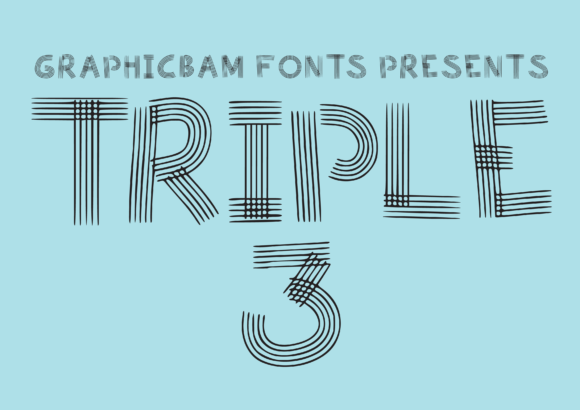 Triple 3: A Cool and Trendy Display Font for Creative Projects